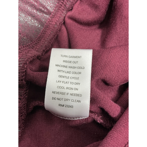 Womans Excellent Condition NY & C Pullon Casual Jogger Athletic Pants XL Maroon - Picture 4 of 9